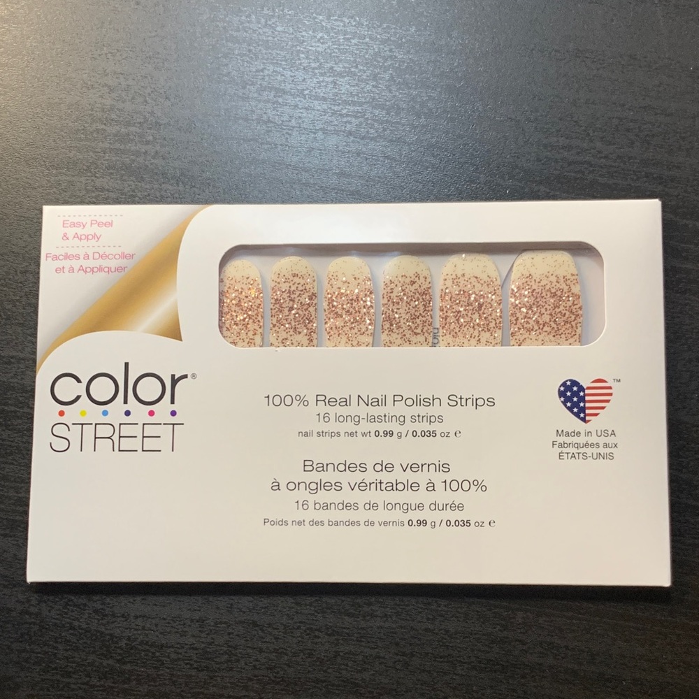 Coming up rose gold color street clear overlay